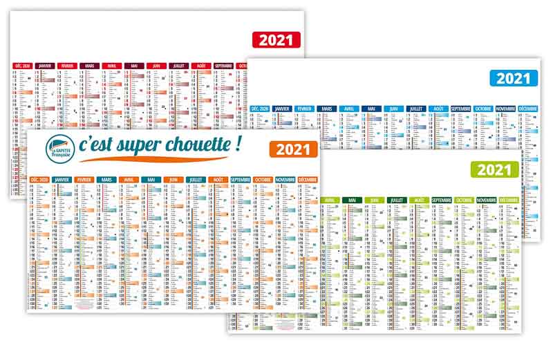 Calendrier publicitaire bancaire planning de 14 mois