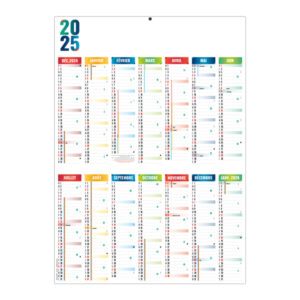 Calendrier publicitaire bancaire effaçable PLANNING MURAL