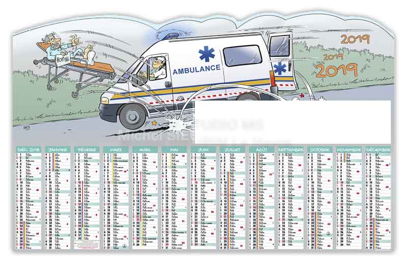 calendrier-bancaire-ambulancier-decoupe-13-mois-2019