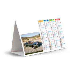 Calendrier publicitaire chevalet de comptoir DESIGN CAR