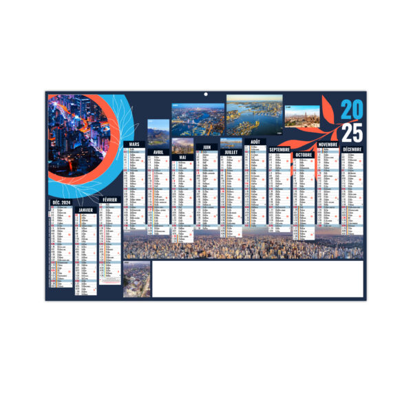 Calendrier publicitaire bancaire personnalise vernis RICHESSES