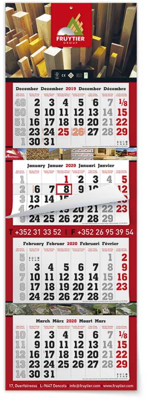 Calendrier 4 mots multi blocs maxi BG