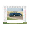Calendrier chevalet de table avec logo pour entreprise, chevalet publicitaire avec 7 feuillets, photographies DESIGN CAR.