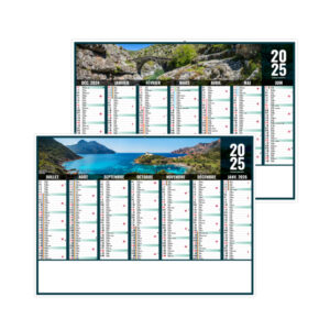Calendrier publicitaire bancaire LIBERTE CORSE