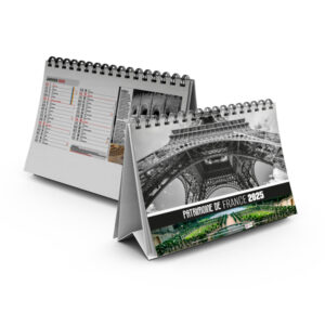 Calendrier publicitaire chevalet standard 13 feuillets PATRIMOINE DE FRANCE
