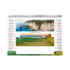 Calendrier publicitaire chevalet standard de paysages de France avec 7 feuillets année 2025, avec photographies de paysages de la France