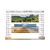 Calendrier publicitaire chevalet standard de paysages de France avec 7 feuillets année 2025, avec photographies de paysages de la France