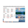 Calendrier chevalet de bureau 7 feuillets publicitaires sur le thème de l'effet miroir. Découvrez la beauté de ces surfaces d'eau miroitantes.