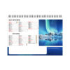 Calendrier chevalet de bureau 7 feuillets publicitaires sur le thème de l'effet miroir. Découvrez la beauté de ces surfaces d'eau miroitantes.