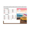 Calendrier publicitaire chevalet de bureau 7 feuilles standard SUR LA ROUTE DES VACANCES