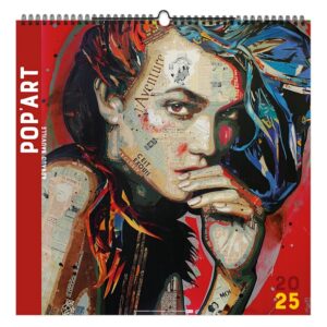 Calendrier publicitaire en 7 feuilles POP ART